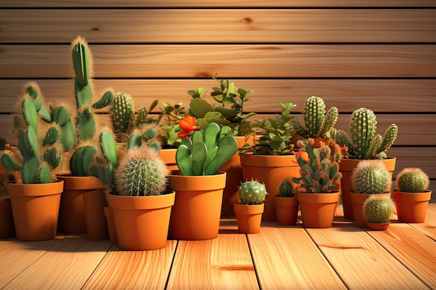 Free photo desert cacti in studio arrangement