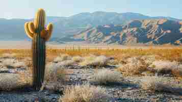 Free photo desert landscape with cacti species and plant