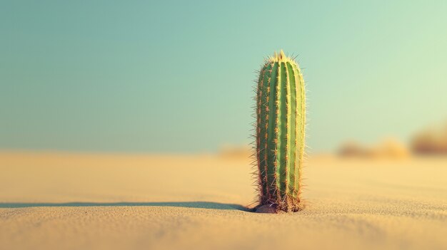 Free photo desert landscape with cacti species and plant