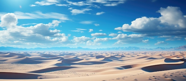 Бесплатное фото Песчаные дюны пустыни, панорамный вид