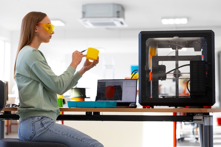 Free Photo designer using a 3d printer