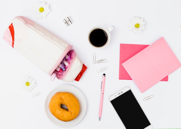 Desk with objects