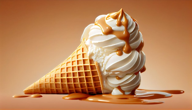 Free photo dessert lovers indulge with melting whipped cream generative ai