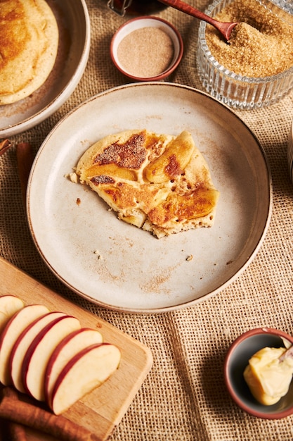 Tasty Traditional Russian Breakfast of Pancakes with Honey on Plate. Rustic  Style. Copy Space. Stock Image - Image of celebration, copyspace: 107944389