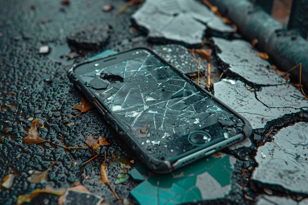 Destruction of smartphone scene