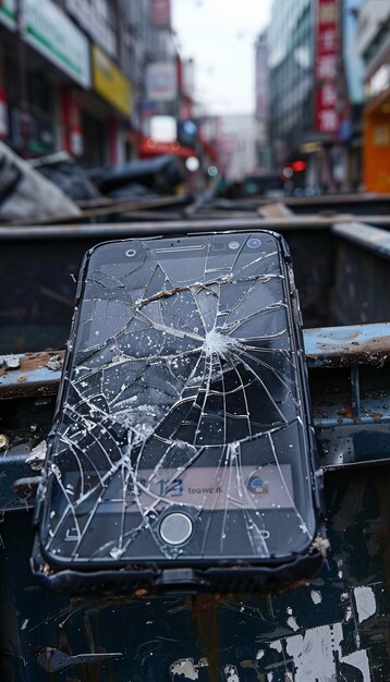 Destruction of smartphone scene