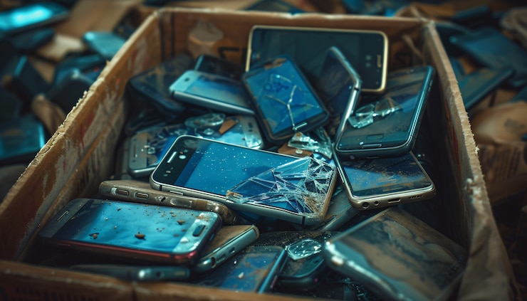 Free Photo destruction of smartphone scene