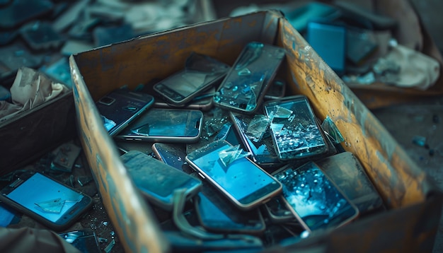 Destruction of smartphone scene