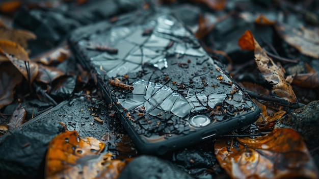 Destruction of smartphone scene