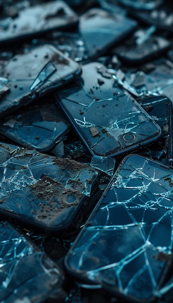 Destruction of smartphone scene