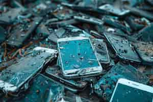 Free photo destruction of smartphone scene