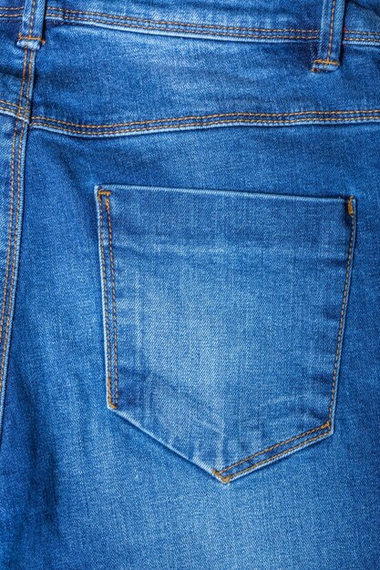 Detail of blue jeans