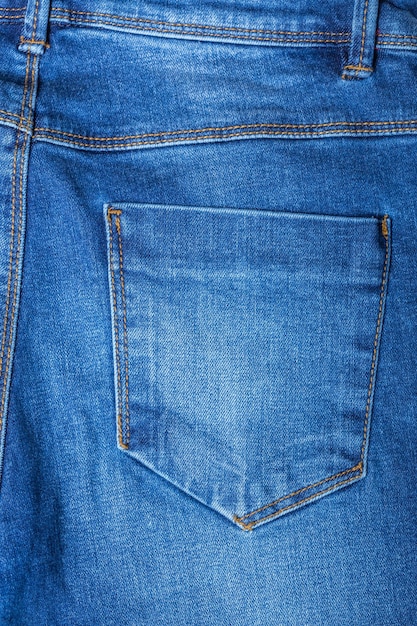 Detail of blue jeans