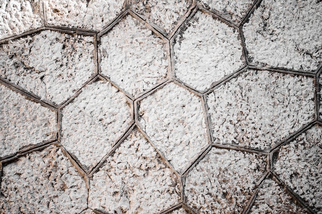 Detail of grey stones wall