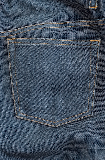 Деталь красивых синих джинсов