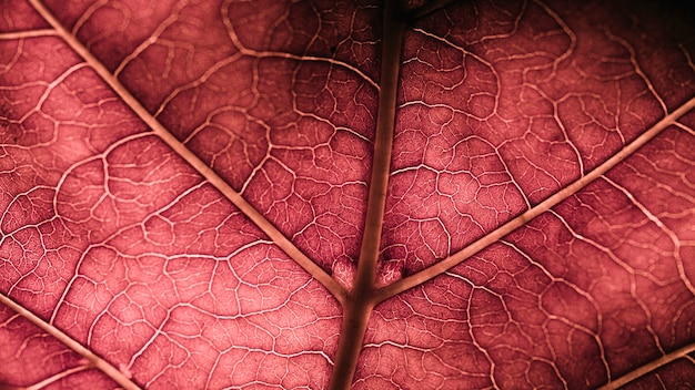 Detail of a red leaf