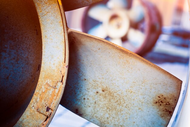 Detail shot of machinery in a factory