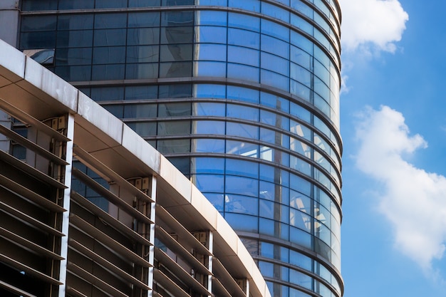 detail shot of modern business buildings