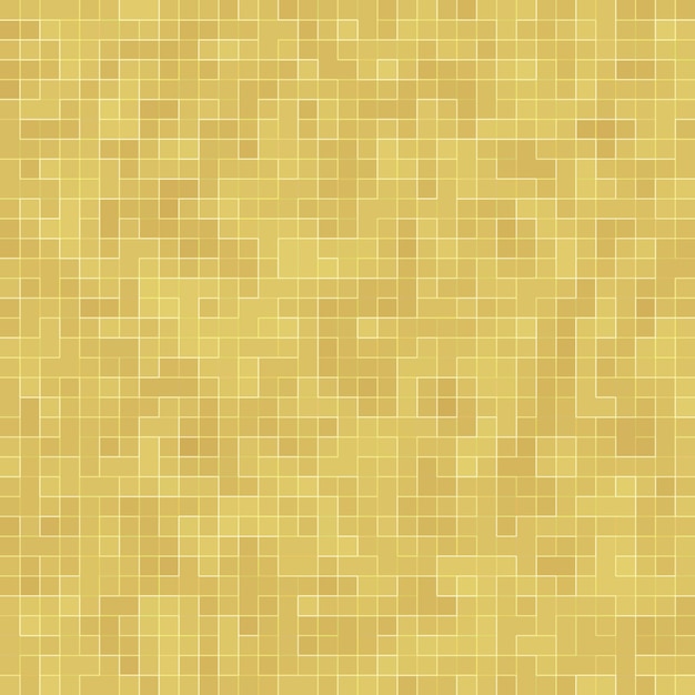 Detail of Yellow Gold Mosiac Texture abstract ceramic mosaic adorned building. Abstract Seamless Pattern. Abstract colored ceramic stones.