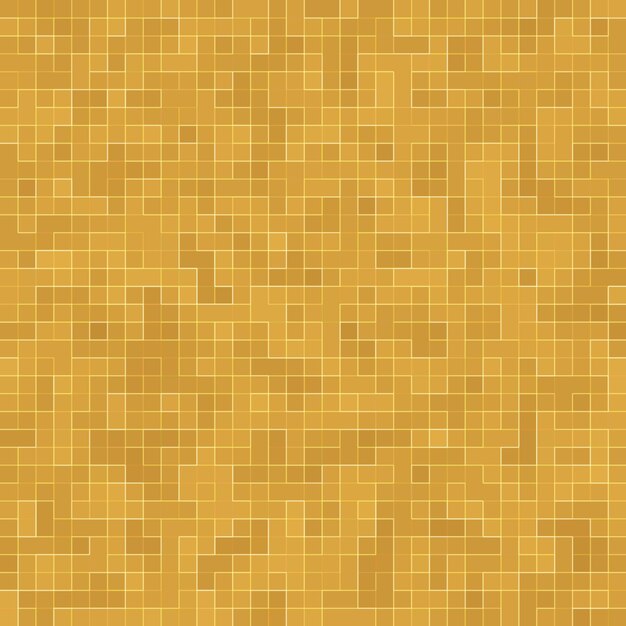 Detail of Yellow Gold Mosiac Texture abstract ceramic mosaic adorned building. Abstract Seamless Pattern. Abstract colored ceramic stones.