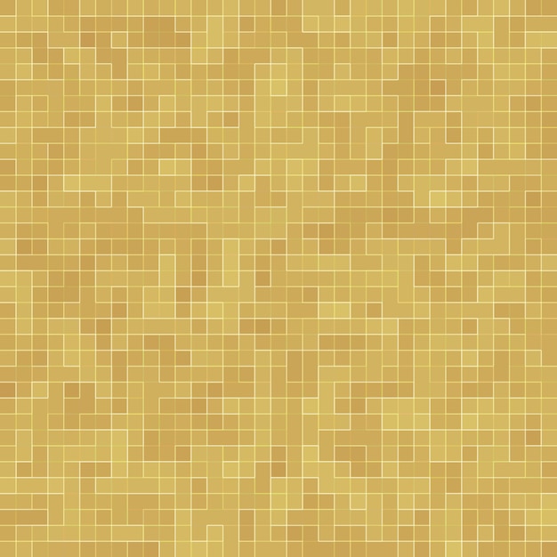Detail of Yellow Gold Mosiac Texture abstract ceramic mosaic adorned building. Abstract Seamless Pattern. Abstract colored ceramic stones.