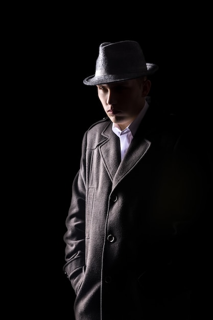 Detective in hat