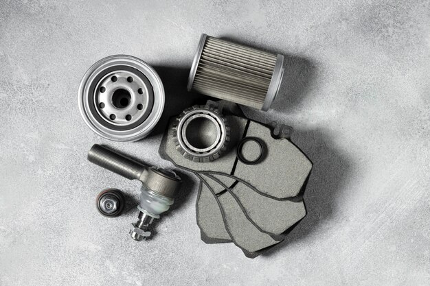 Different car accessories arrangement