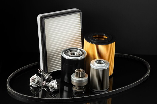different car accessories composition