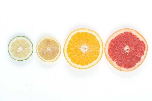 Free photo different citrus