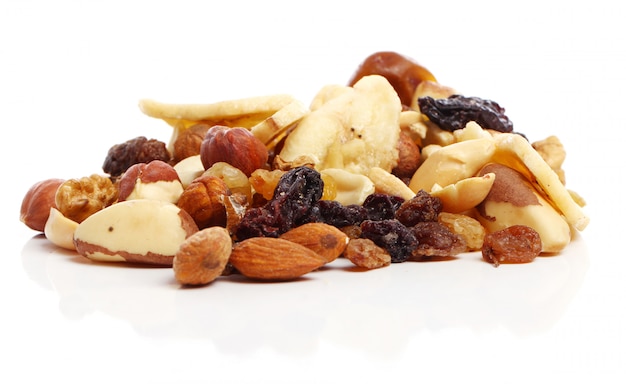 Free photo different dried fruits