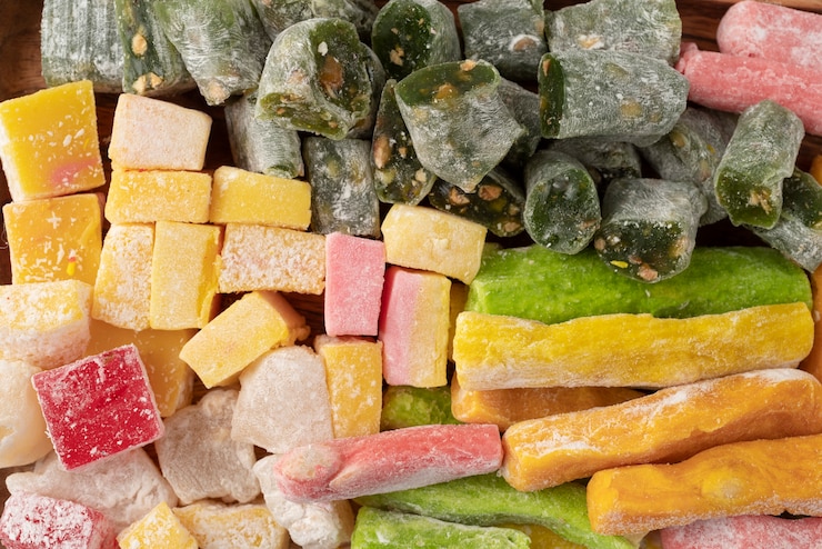 無料Photo 別の国のお菓子の上面図