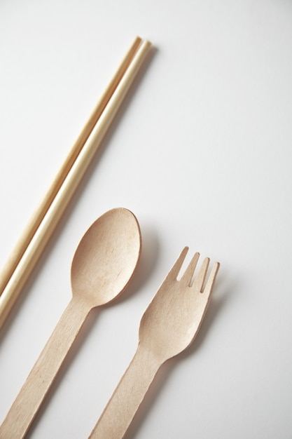 Different type of kitchen utencils for takeaway: asian chopsticks