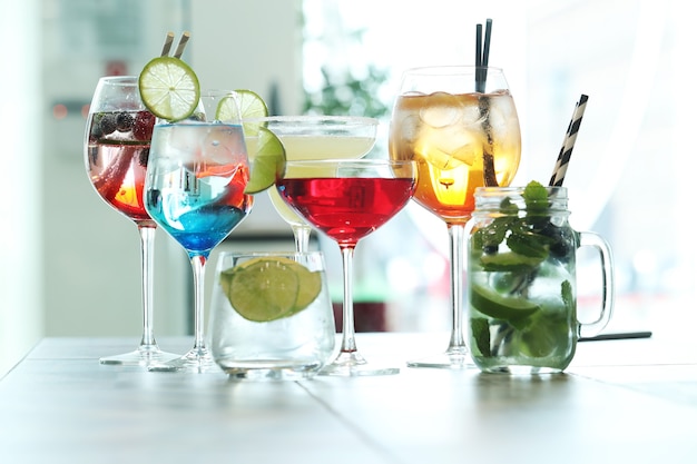Different types of cocktails