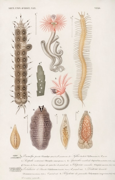 Different types of marine life 