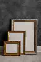 Free photo different vintage frames arrangement