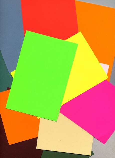 Different weights and colors of printing paper