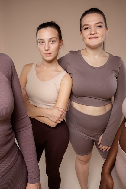 different women standing together