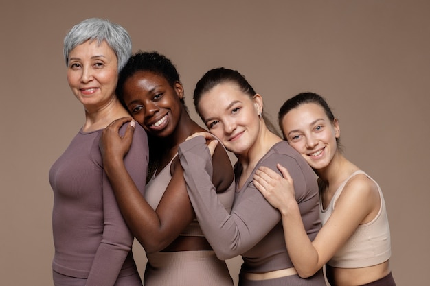 Free photo different women standing together