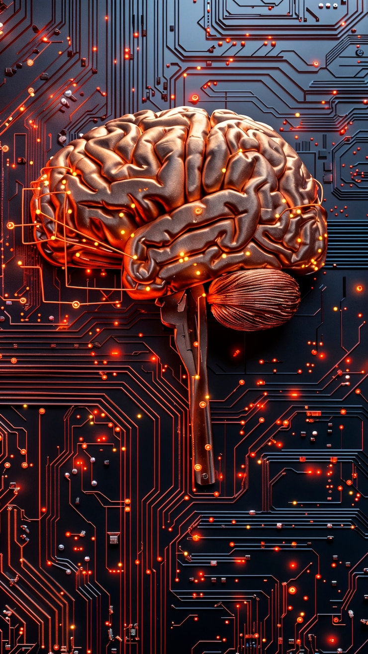 Free Photo digital art of ai technology background
