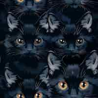 Free photo digital art cat pattern