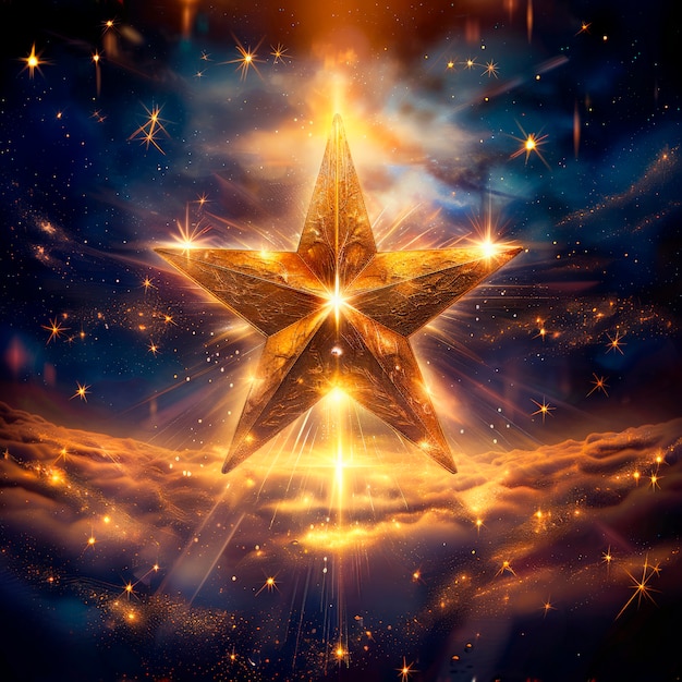 Free photo digital art cosmic star illustration