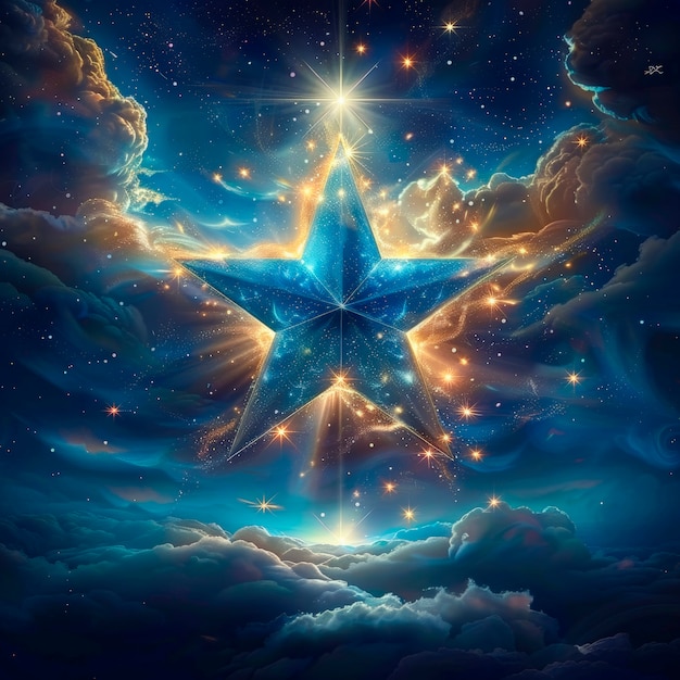 Free photo digital art cosmic star illustration