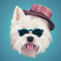 Free photo digital art cute dog