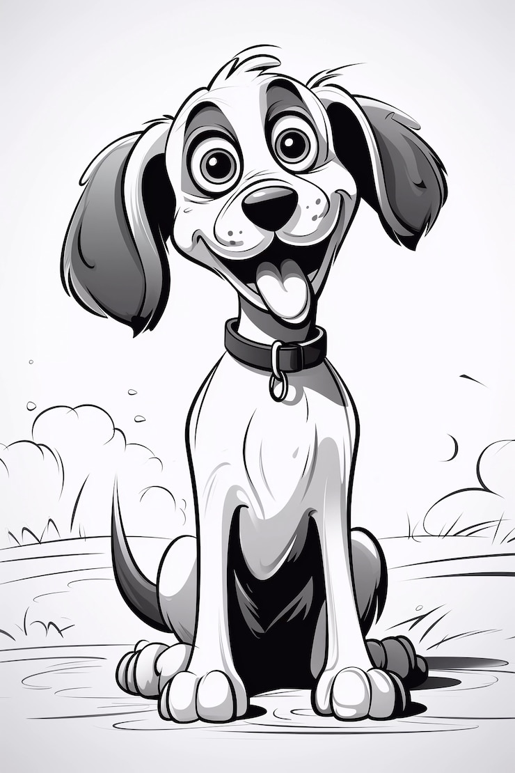 Free Photo digital art cute dog