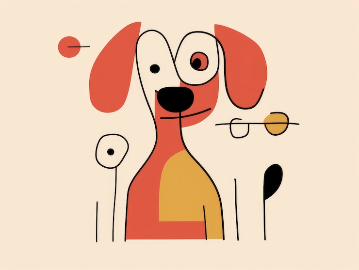 Free Photo digital art  cute dog
