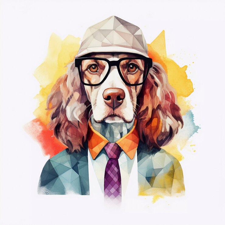 Free Photo digital art cute dog