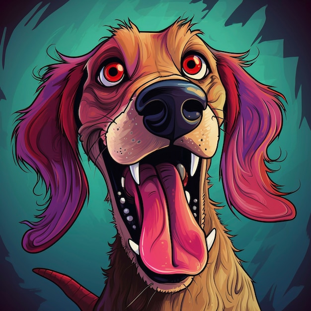 Digital art cute dog