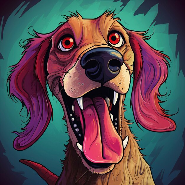 Digital art cute dog