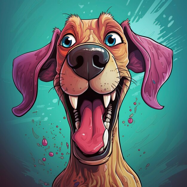 Digital art cute dog