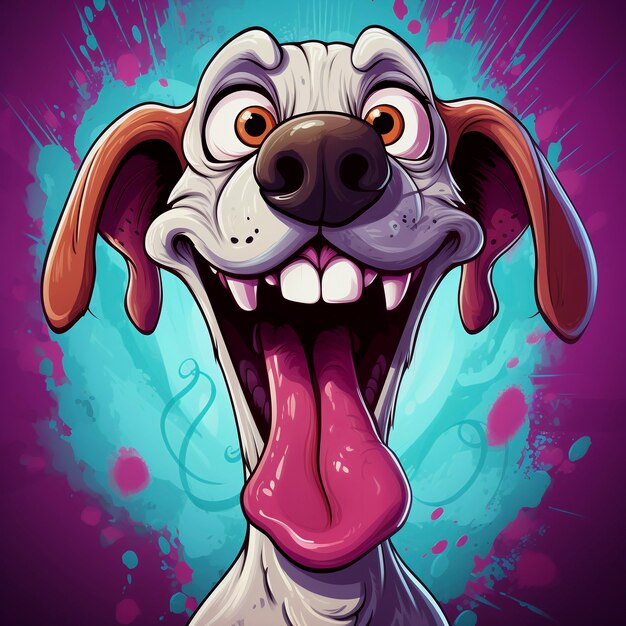 Digital art cute dog